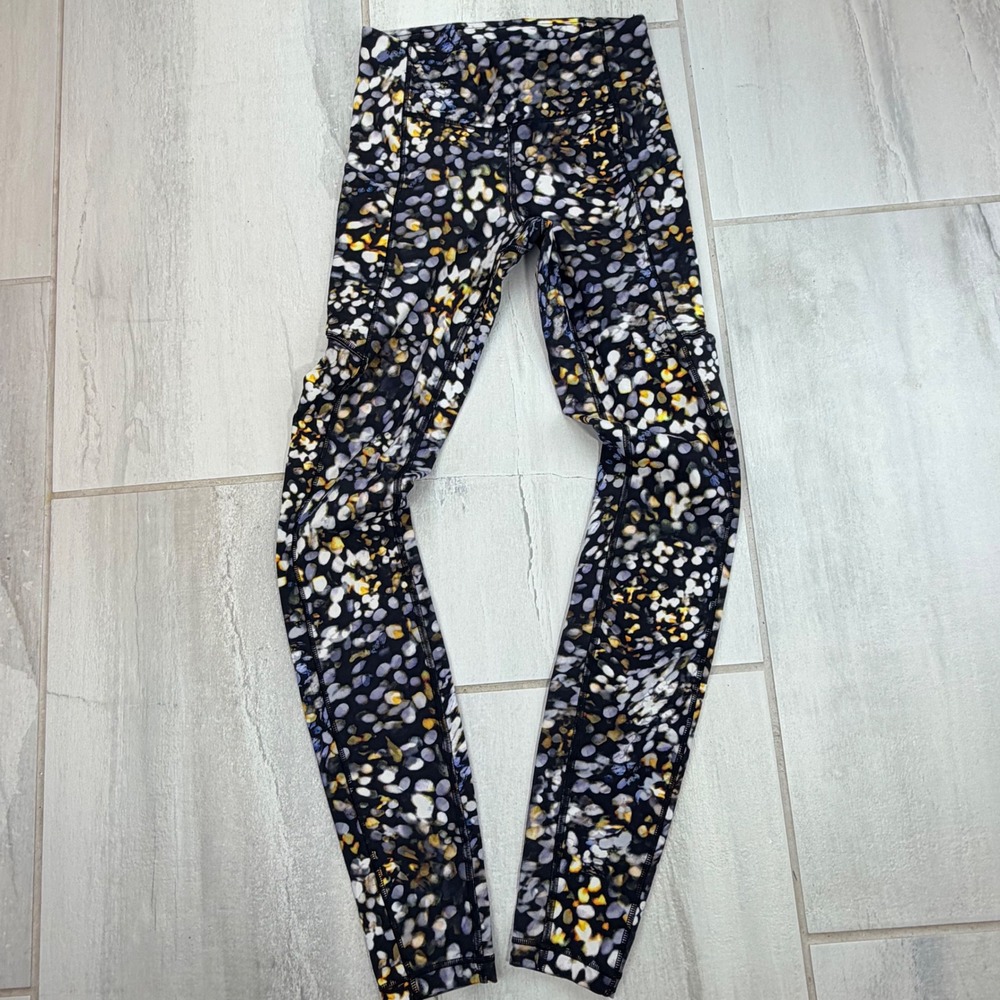 Lululemon Speed Up Tight 28 Discovered Multi Printed Running Leggings Size 2